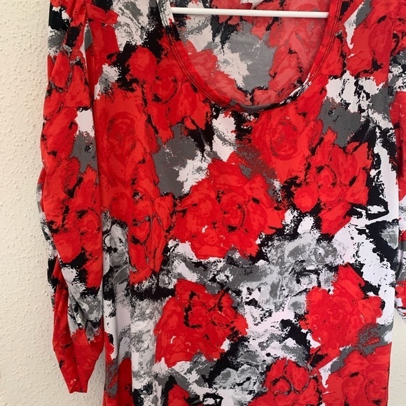 Erin London Abstract Art Blouse Size L - Picture 4 of 7